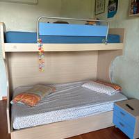 Cameretta a ponte + scrivania e mensole