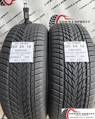 2 PNEUMATICI 225/55 R18 GOODYEAR INVERNALI 90%