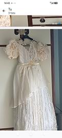 Abito da sposa vintage t. 42 con pizzo francese