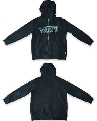 Felpa Vans Usata XL 12-14 anni) zip nera vintage
