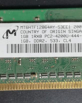 Memoria RAM Micron 1GB - DDR2 533Mhz PC2-4200U