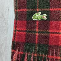 Sciarpa Lacoste In Lana A Quadretti Rossa E Nera