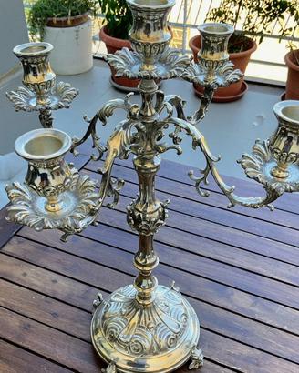Candelabro 5 Luci Argento 800 – 1580 g – Punzone39
