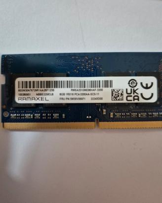 RAM 16 giga (2 moduli da 8 giga) 