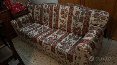 Divano classico provenzale in raso 4 posti 200 cm