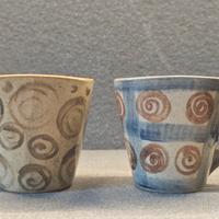 Coppia di tazzine artigianali in ceramica
