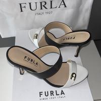 FURLA MULE T9 PELLE VITELLO SANDALI 36,5 ORIGINALI