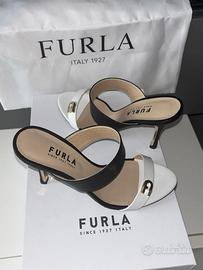 FURLA MULE T9 PELLE VITELLO SANDALI 36,5 ORIGINALI