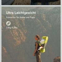 zaino porta bambino montagna 