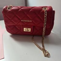 borsa vivienne d matelasse rossa