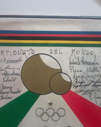 Gagliardetto Autografato - Bocce 1987 mondiale