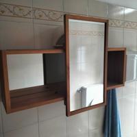 mobiletto bagno con specchio scorrevole