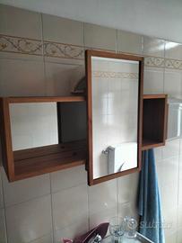 mobiletto bagno con specchio scorrevole
