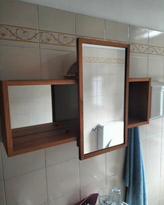 mobiletto bagno con specchio scorrevole