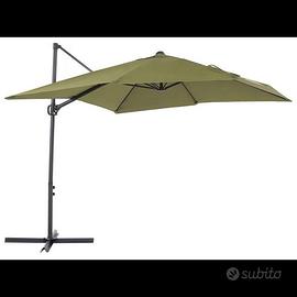 Ombrellone a sbalzo 245x245 con base e copertura