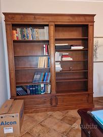 Libreria noce massello