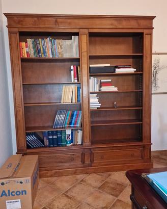 Libreria noce massello