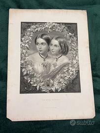 Incisione antica “The Royal Sisters”