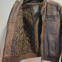 Giubbotto pelle imbottito bambino 10-12 anni