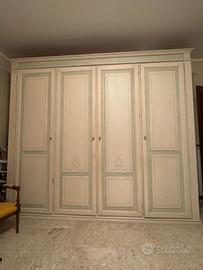 armadio a muro 4 ante in legno