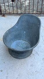 Vasca da bagno d’epoca in zinco