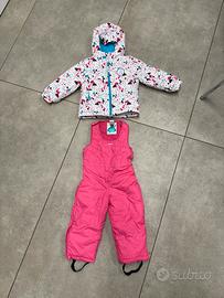 Completo tuta  sci  bambina 2 anni