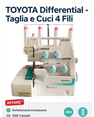 Toyota Overlock 4 fili SL3314 con differenziale
