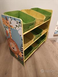 Mobiletto porta giochi bambini