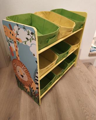 Mobiletto porta giochi bambini