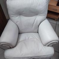 Poltrone Frau Dream in pelle bianca