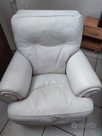 Poltrone Frau Dream in pelle bianca