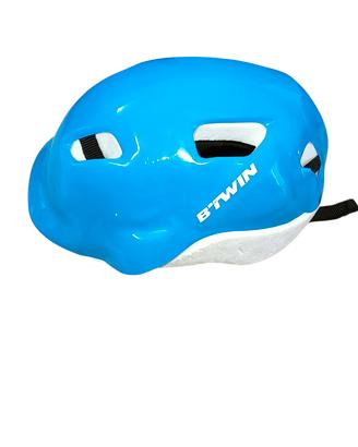 Casco Bici Bimbo B'Twin 100 Azzurro 53-56cm