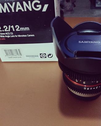 Samyang 12mm t2.2 Fuji x mount cine
