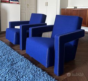 Coppia di Poltrone Utrecht nuove-Rietveld Cassina