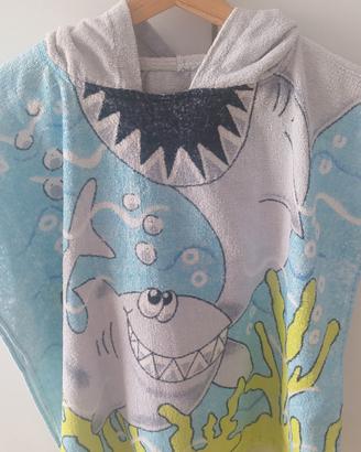 poncho mare e piscina bambini  100% cotone