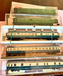 Vagoni scala 1/87 treno rapido DB