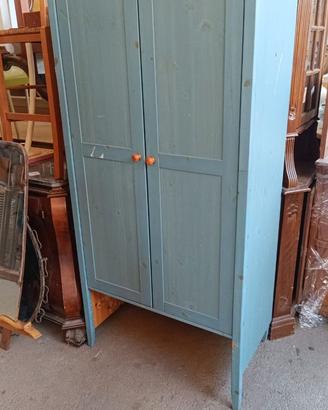 Armadio a Due Ante in Legno Azzurro – 25228