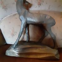 statuina Cerbiatto in ottone