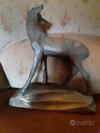 statuina Cerbiatto in ottone