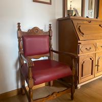 2 Poltrone Vintage inLegno stile Neorinascimentale