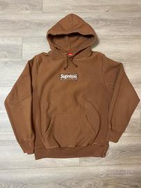 Box logo Supreme Bandana Brown Hoodie