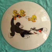 Plafoniera Vetro Plafoniera con Titti e Silvestro