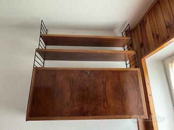 PENSILE LIBRERIA CON MENSOLE VINTAGE ANNI '70