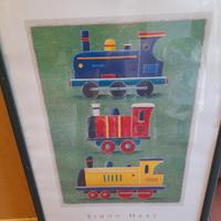 quadri poster con cornice verde