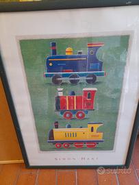 quadri poster con cornice verde