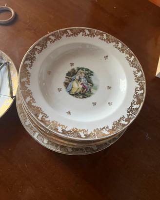 Piatti antichi dipinti  ceramica limoge