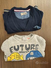 Vestiti 6 9 mesi Original Marines felpa e cardigan