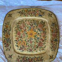 Piatto ceramica fatto mano Biagioli Gubbio anni 70