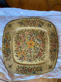 Piatto ceramica fatto mano Biagioli Gubbio anni 70