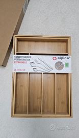 Portaposate estensibile di bambo 